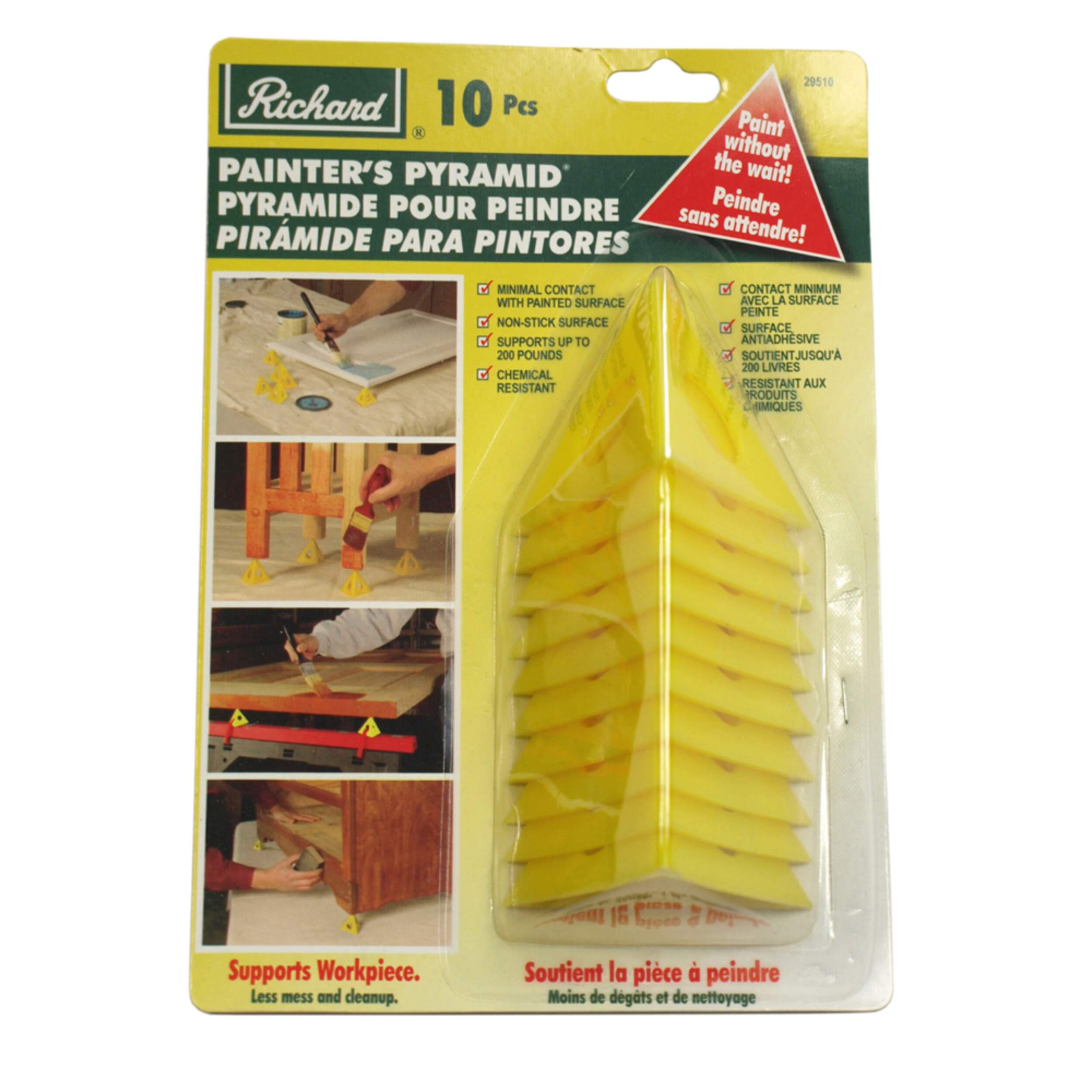 Richard Poly/Plastic DIY Painter's Pyramid for Flipping Items, 10-pk Front_Flat