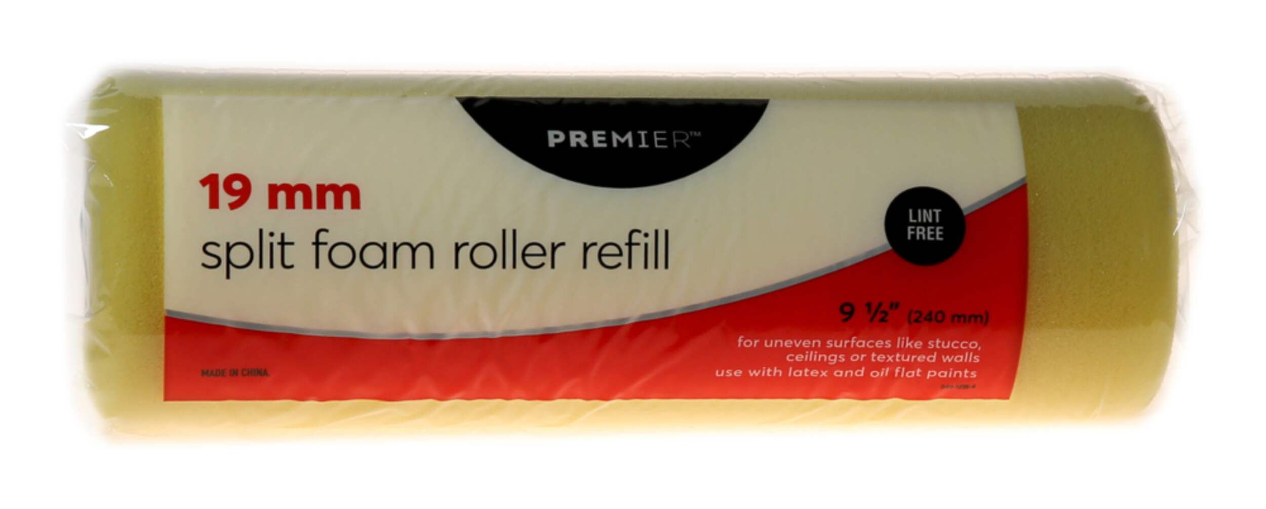 Premier Split Foam Paint Roller Refill, 19-mm Front_Flat