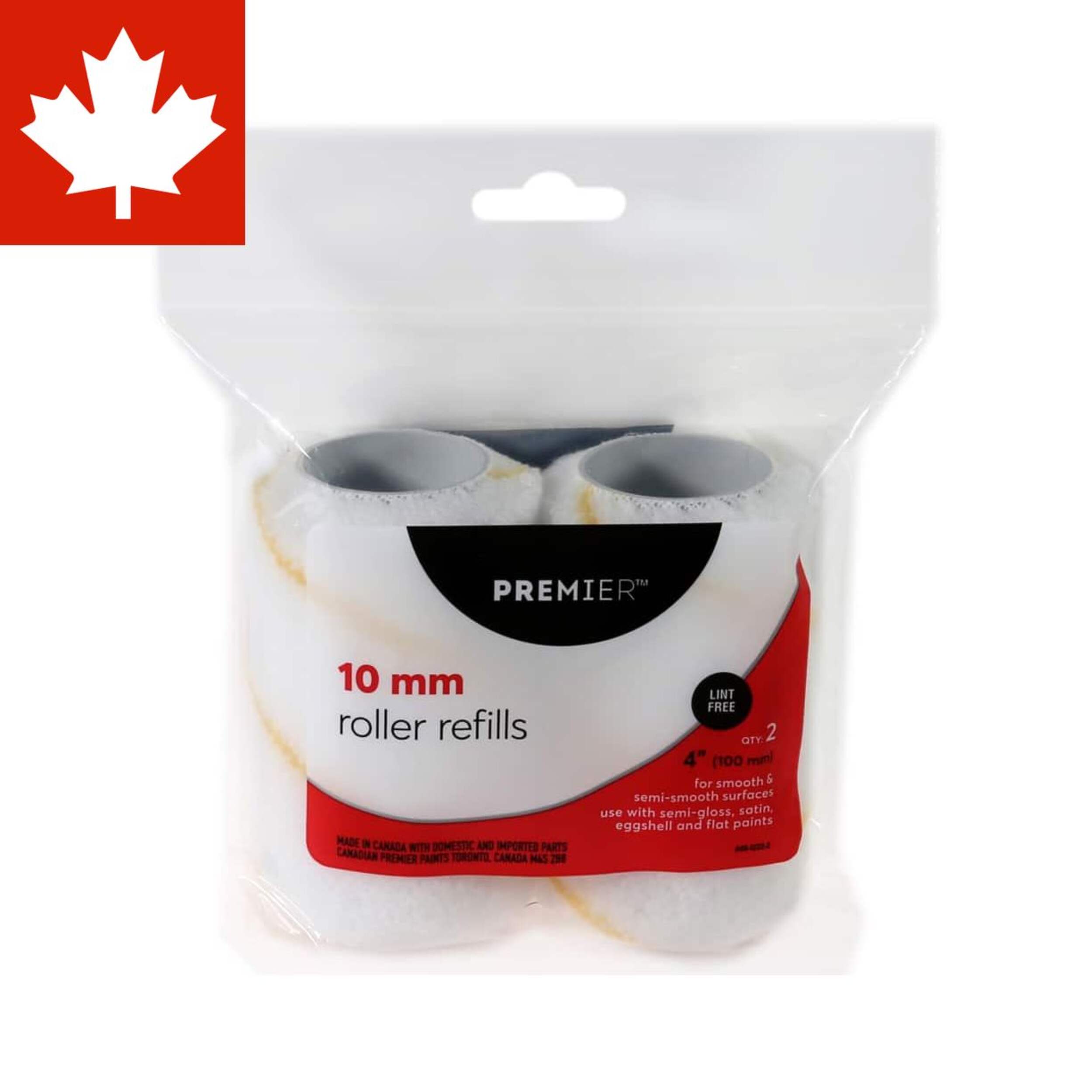 Premier Paint Rollers, 4-in, 2-pk Front_Flat
