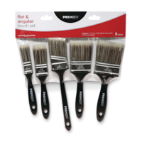 Premier Flat & Angle Poly Paint Brushes, 5-pk Front_Flat