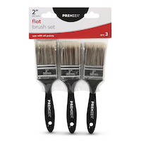 Premier Flat Poly Paint Brushes, 3-pk, 2-in