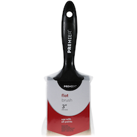 Premier Flat Poly Paint Brush with Plastic Handle, 3-in