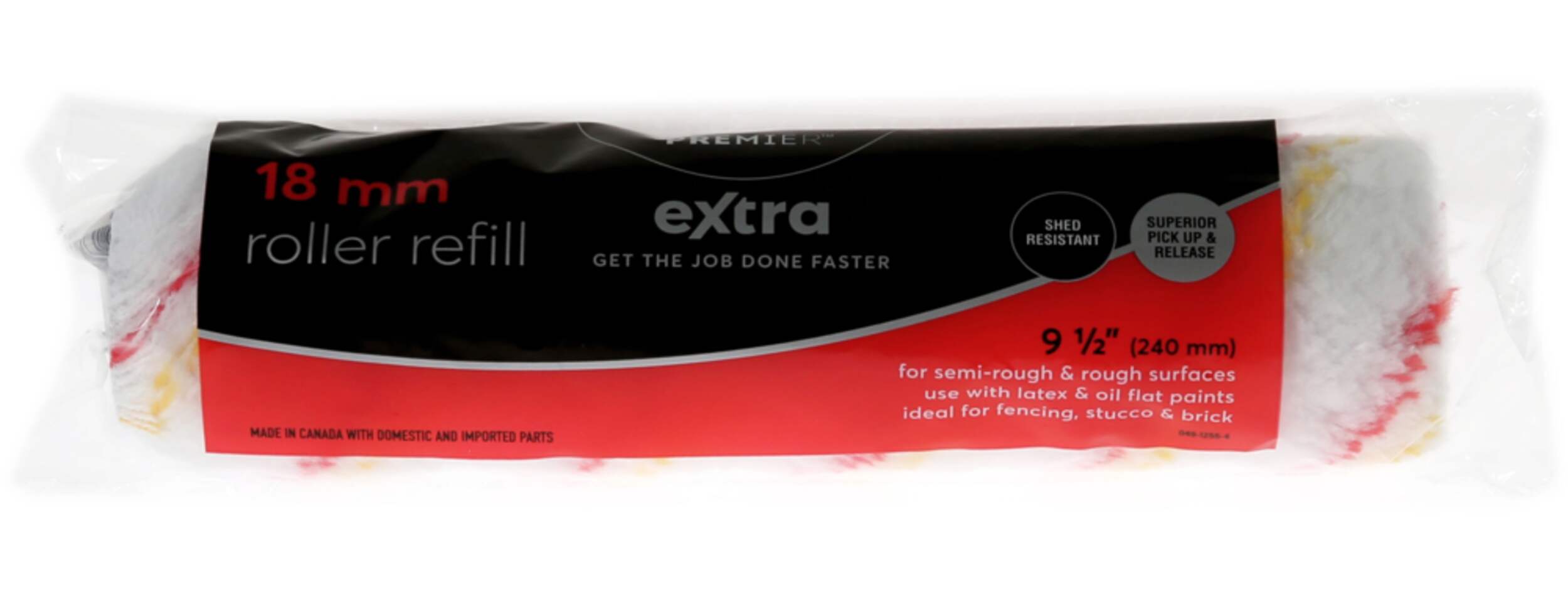 Recharge de mini rouleau sans charpie Premier Extra, 9,5 po Front_Flat