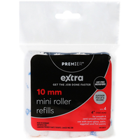 Premier Extra Lint Free Microfibre Mini Paint Rollers, 4-pk, 10-mm Front_Flat