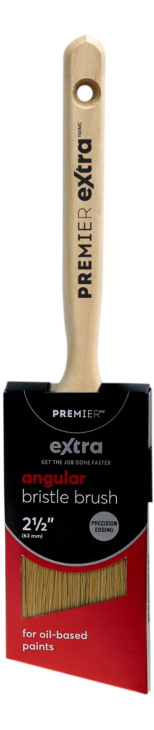 Premier Extra Angle Poly Bristle Brush for Oil Paints, 2.5-in Front_Flat