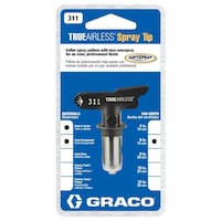 Graco TrueAirless 311 Spray Tip Black/Silver Front_Flat
