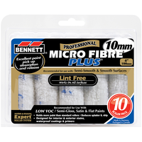 Bennett Expert Pro Lint Free Microfibre Mini Paint Roller for Trim & Edge, 10-pk, 10-mm