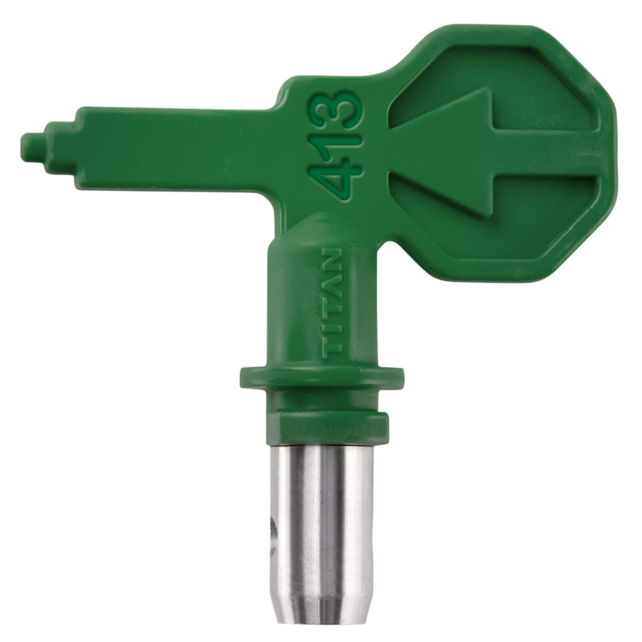 Wagner HEA Paint Sprayer Replacement 413 Spray Tip, Removes Clogs, Green Front_Flat