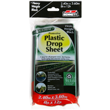 Toile de protection lourde en plastique Bennett, 8 x 12 pi, noir Front_Flat