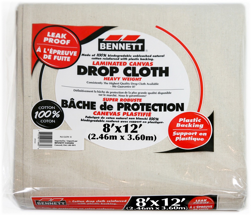 Laminated Canvas Super Heavy Weight Drop Cloth, 8ft x 12ft Canadian Tire