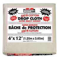 Bennett Cotton Drop Sheet, 4-ft x 12-ft
