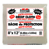 Toile de protection en coton Bennett, 8 x 12 pi Front_Flat