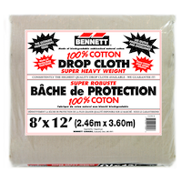 Bennett Cotton Drop Sheet, 8-ft x 12-ft Front_Flat