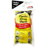 Bennett Protective Medium Weight Plastic Drop Sheet, 10-ft x 25-ft