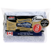 Bennett Pro Lint Free Paint Roller Refill, 3-pk,15mm Front_Flat