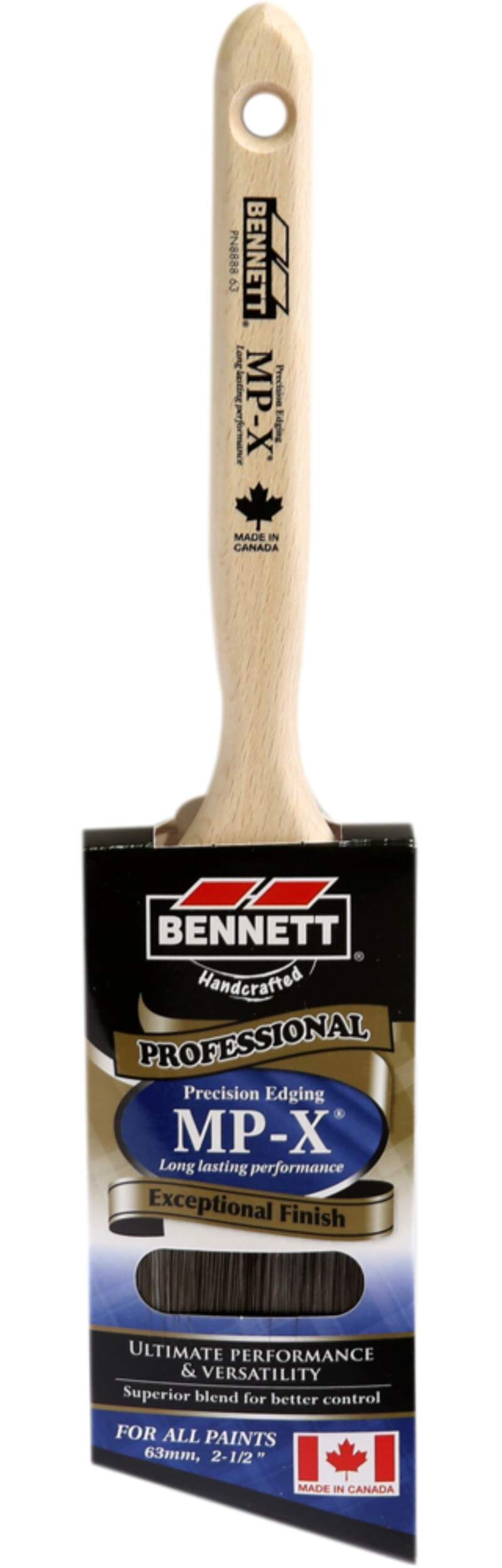 Pinceau d’angle Bennett Pro MP-X pour découpage de précision, 2,5 po Front_Flat