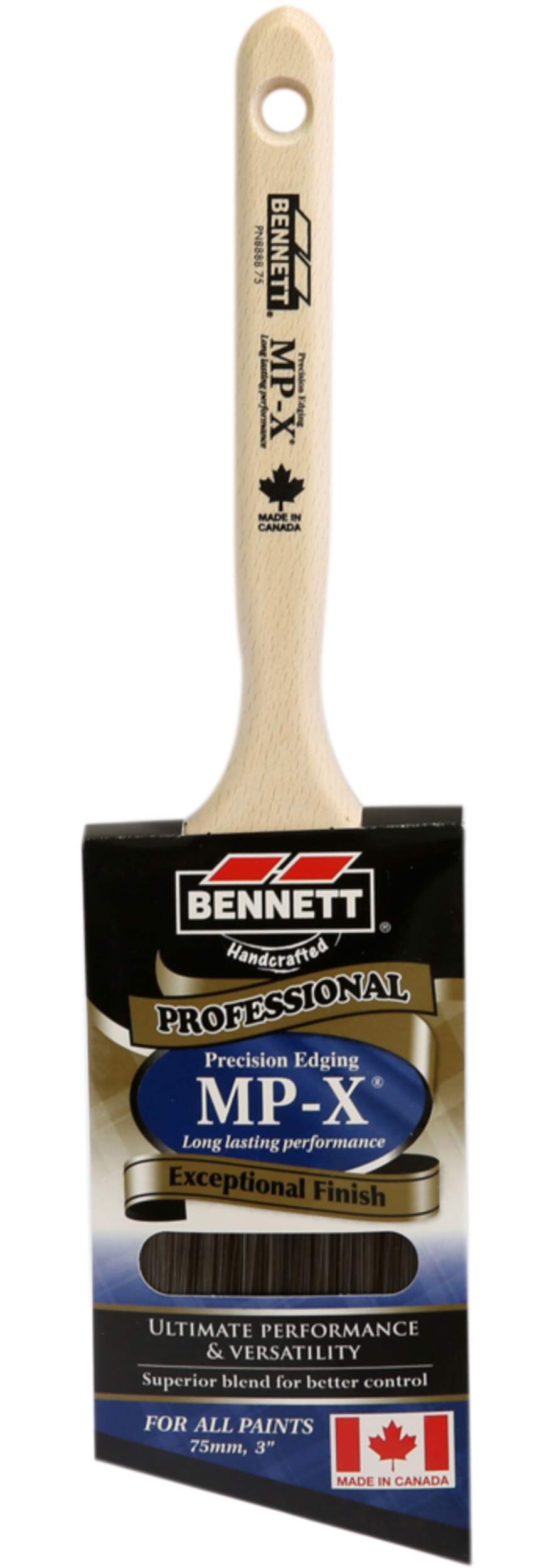 Bennett Pro MP-X Angle Paint Brush for Precision Edging, 3-in Front_Flat