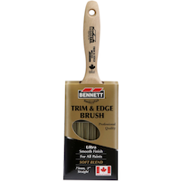 Bennett Soft Blend Flat Paint Brush for Doors and Trim, 3-in