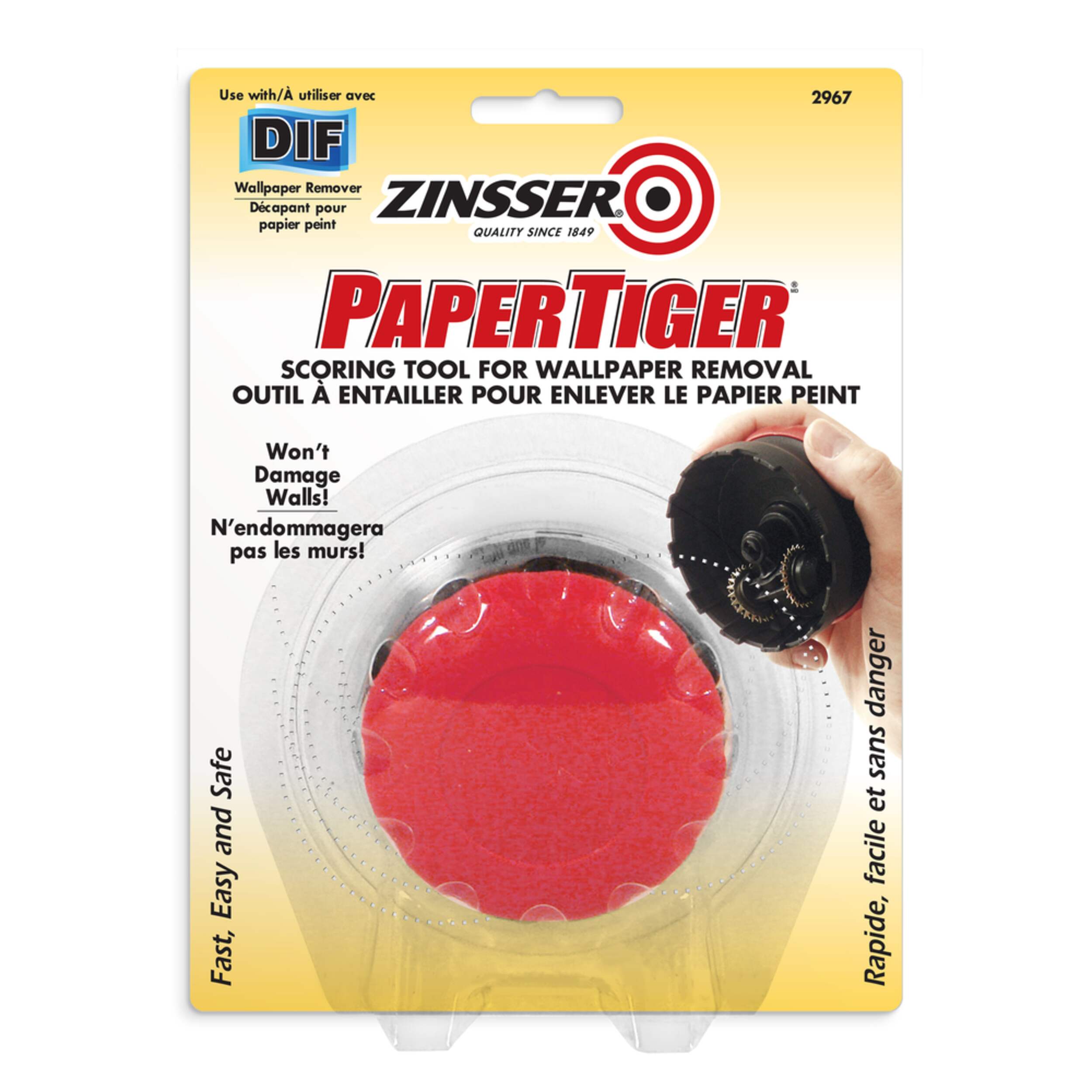 Zinsser PaperTiger Scoring Tool for Wallpaper Removal Front_Flat