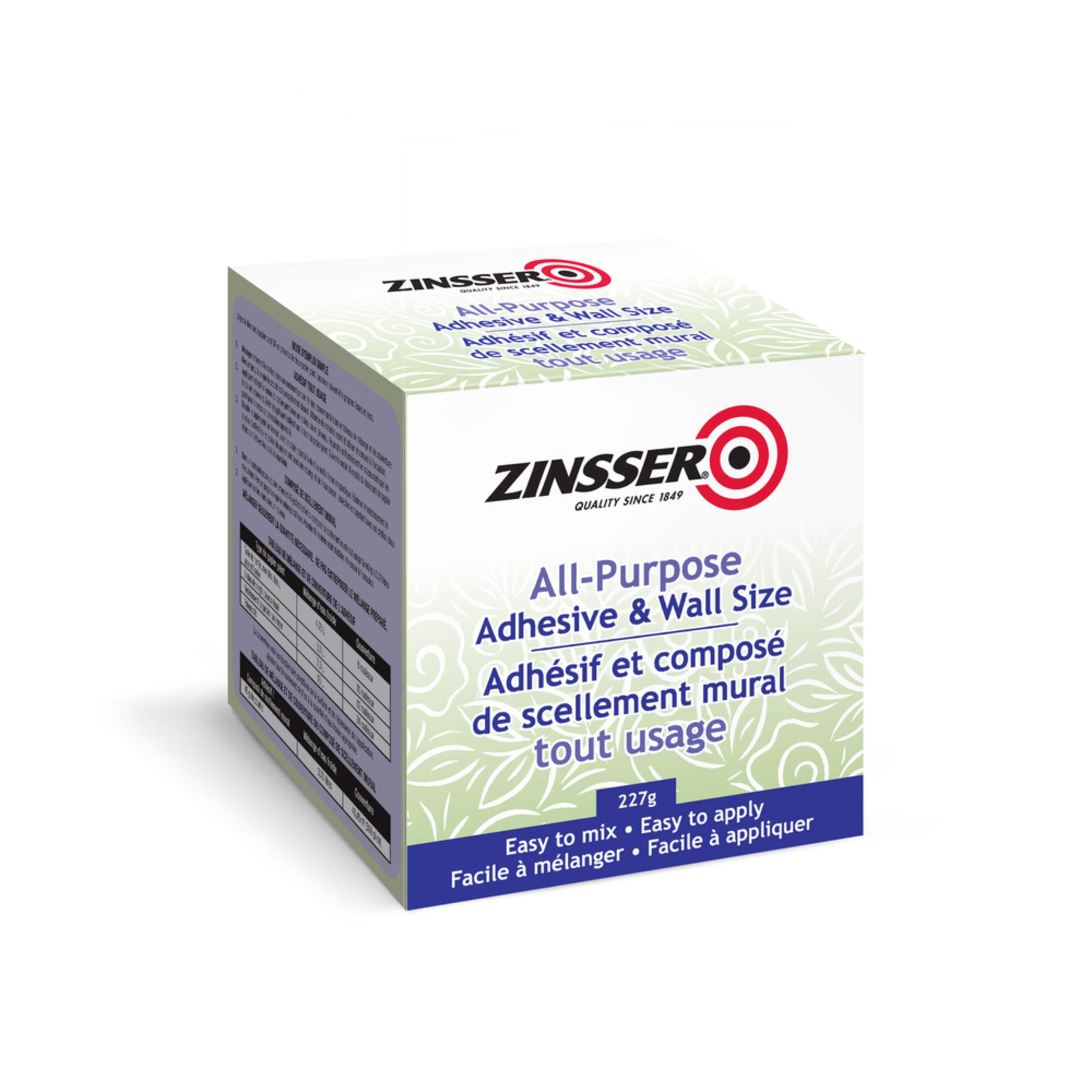 Zinsser All-Purpose Adhesive & Wall Size, 227-g Front_Angled_Right