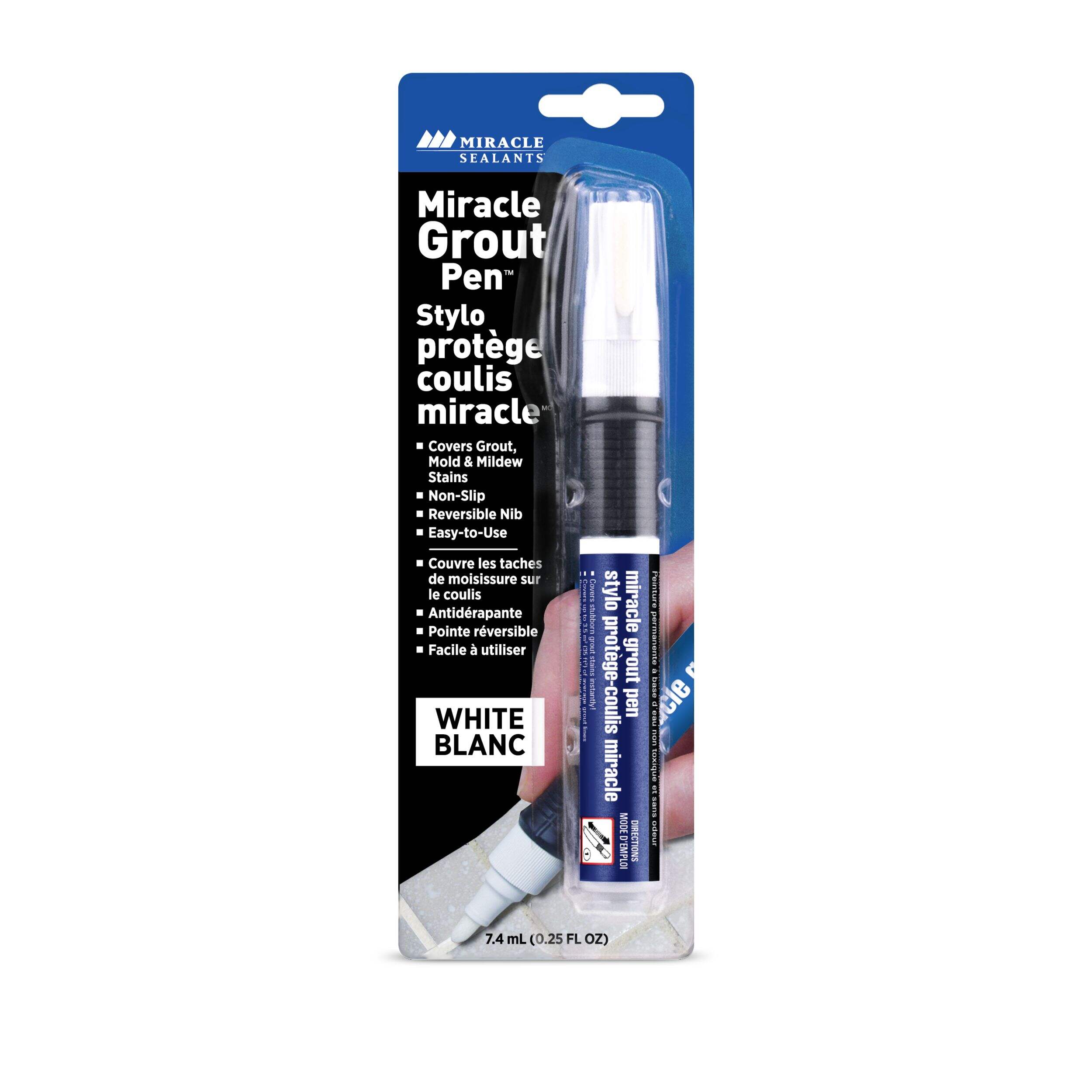 Miracle Sealant Non-Slip Grout Pen, White, 7.4-mL Front_Flat