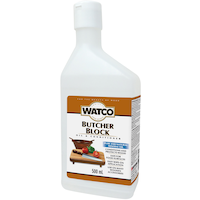 Watco Wood Butcher Block Oil & Conditioner, FDA Compliant, Clear, 500-mL/0.5-qt