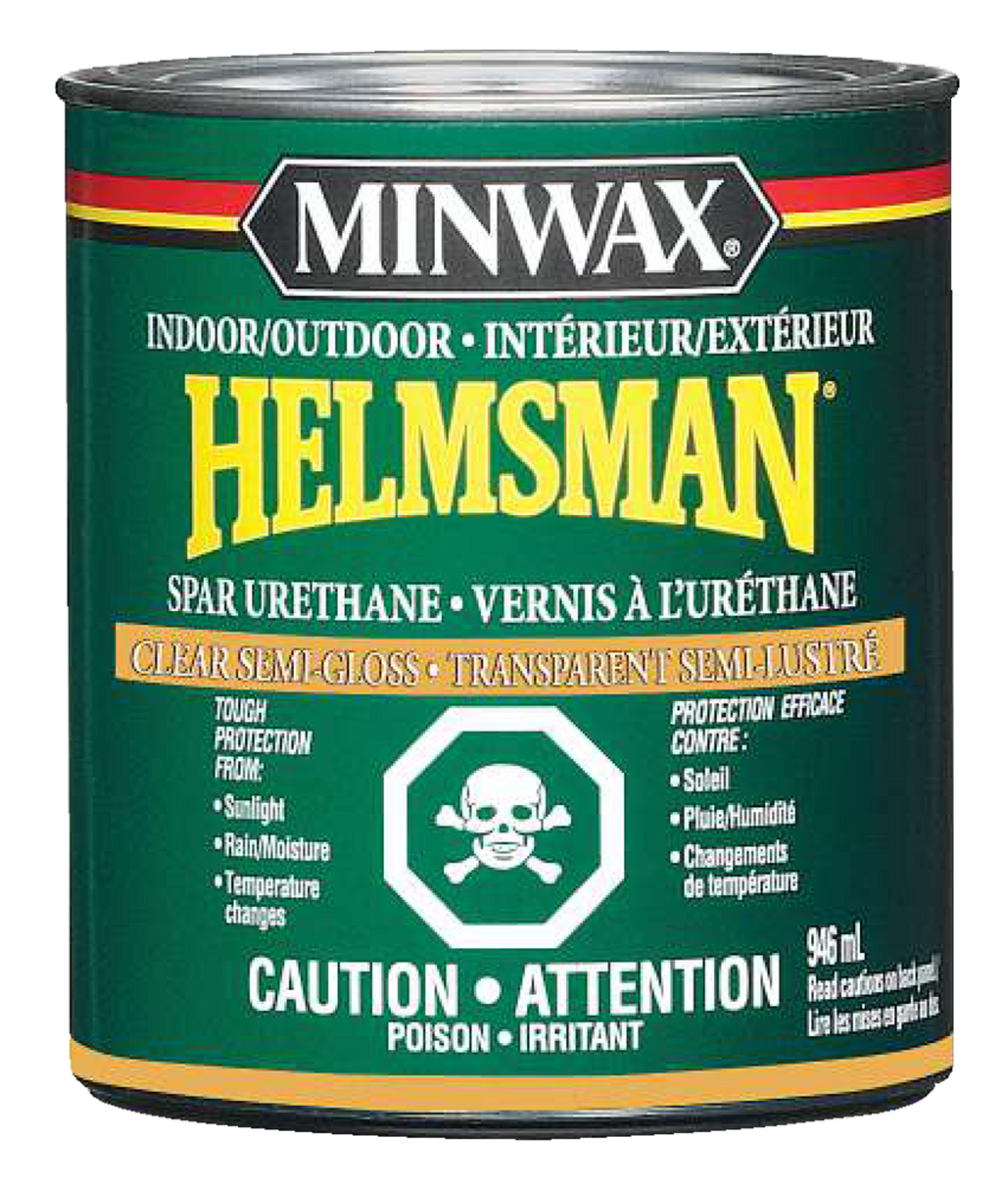 Minwax® Helmsman Interior/Exterior Wood Spar Urethane/Varnish, 946-mL, Clear Semi-Gloss Front_Flat