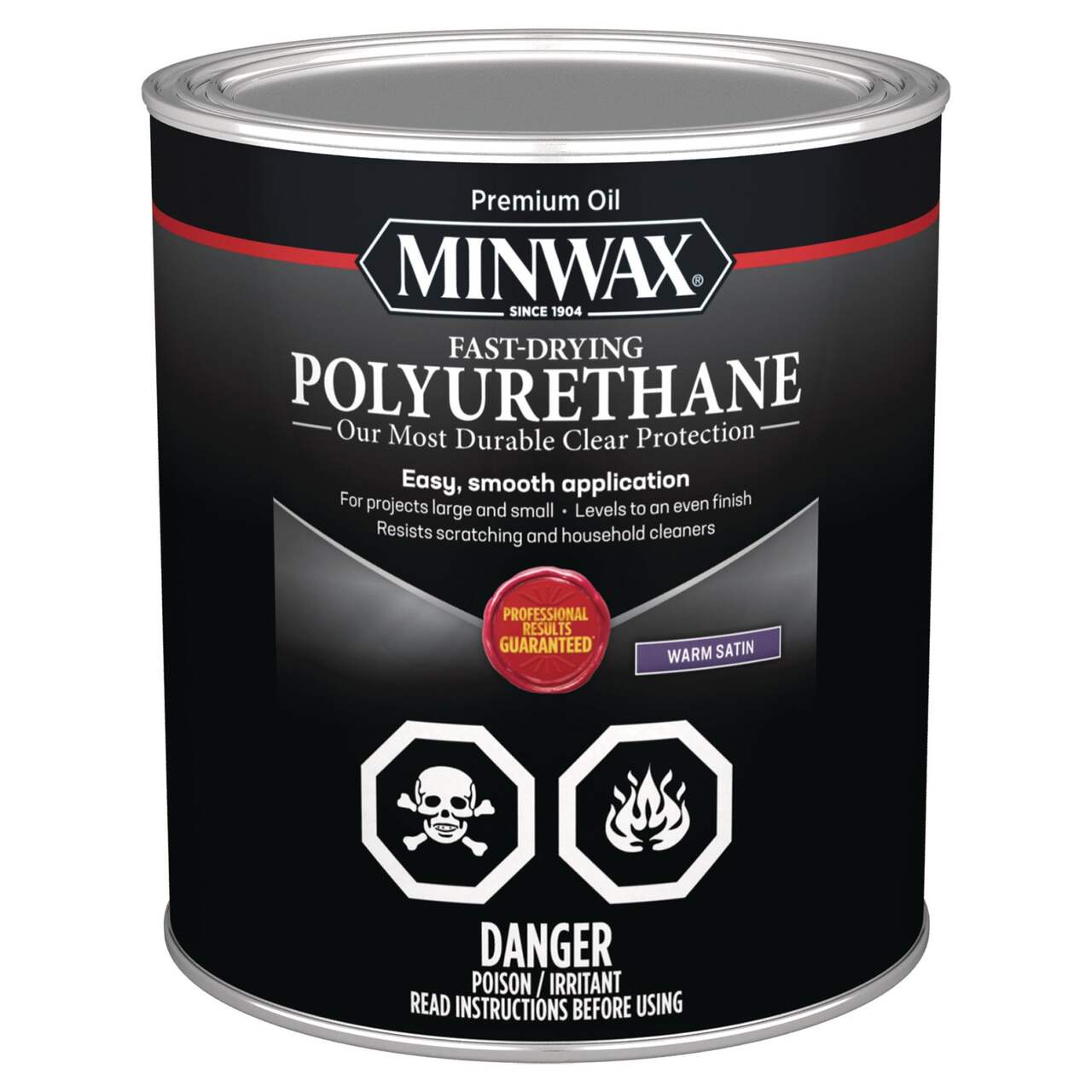 Minwax Fast-Drying Polyurethane Finish QUART - SEMI-GLOSS - CLEAR