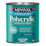 Minwax® Ultra-Fast Drying Water-Based Polycrylic Protective Finish, Clear, 946-mL/1-qt Front_Flat