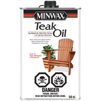 Minwax Teak Oil for Wood, Indoor/Outdoor Use, 946-mL/1-Quart