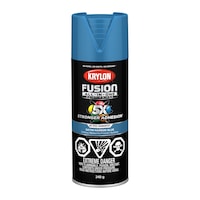 Krylon Fusion All-In-One® Spray Paint Aerosol, Satin, Harbour Blue, 340-g Front_Flat