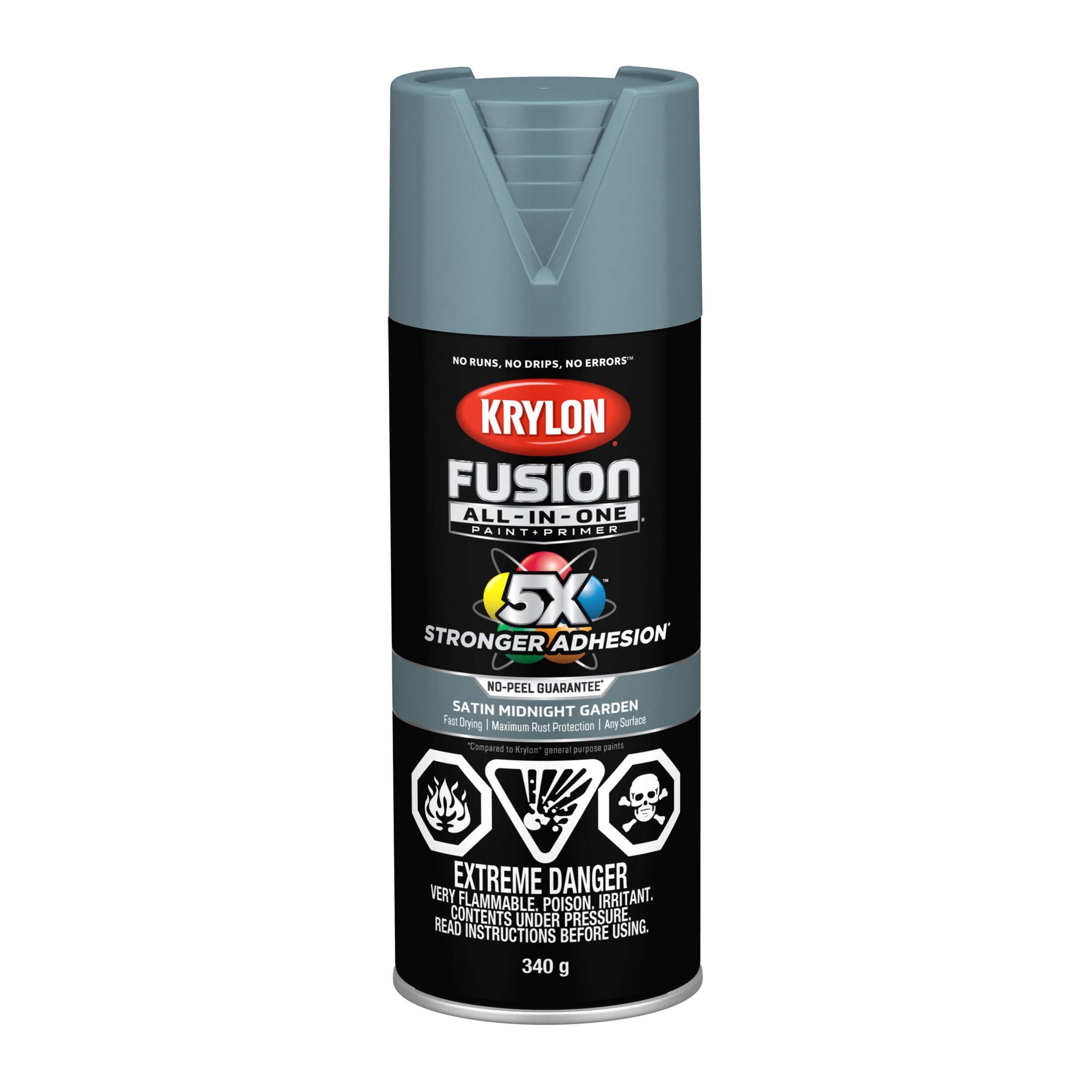 Krylon Fusion All-In-One® Spray Paint Aerosol, Satin, Midnight Garden, 340-g Front_Flat