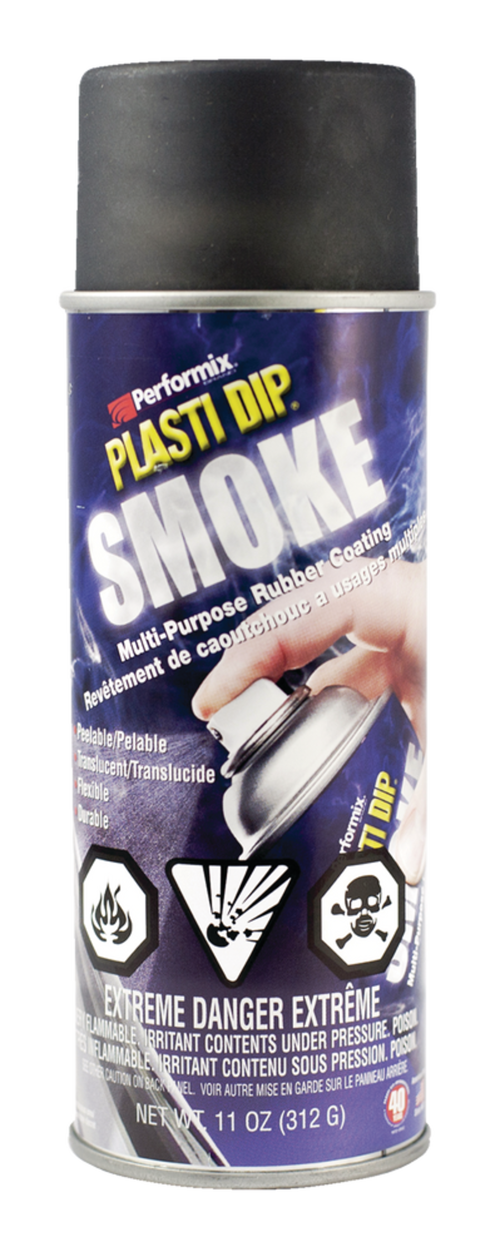 Performix Plasti Dip® Smoke Multi-Purpose Rubber Coating Aerosol Spray, 312-g Front_Flat