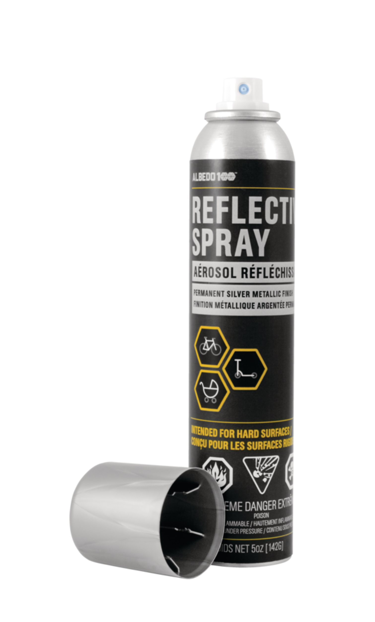 Albedo100 Non-Permanent Reflective Aerosol Spray, Colourless, 130-g Front_Flat