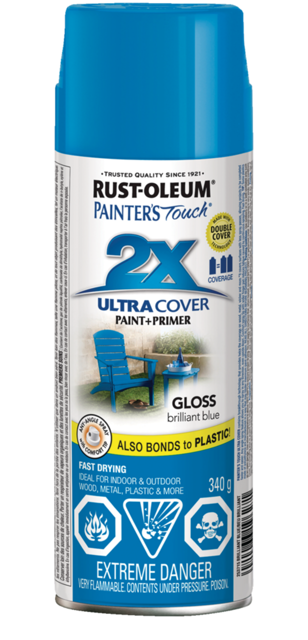 Interior/Exterior Ultra Cover Multi-Purpose Paint And Primer in Gloss  Clear, 340g Spray Paint
