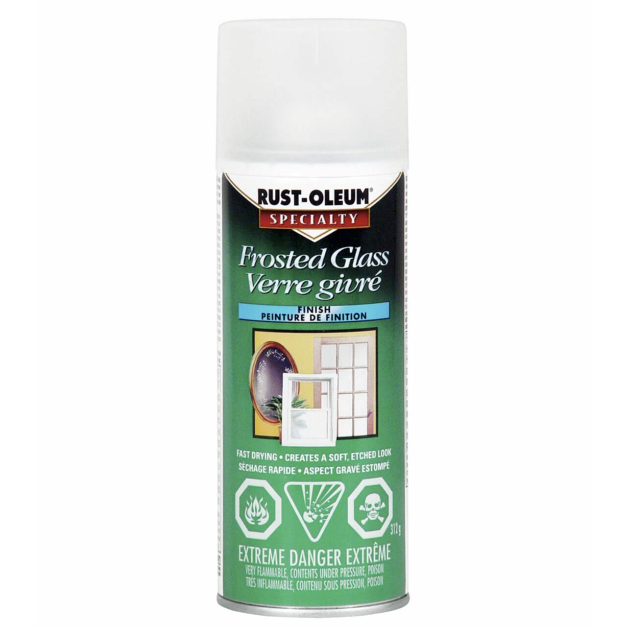 Rust-Oleum® Specialty Aerosol Spray Paint, Frosted-Glass, 312-g