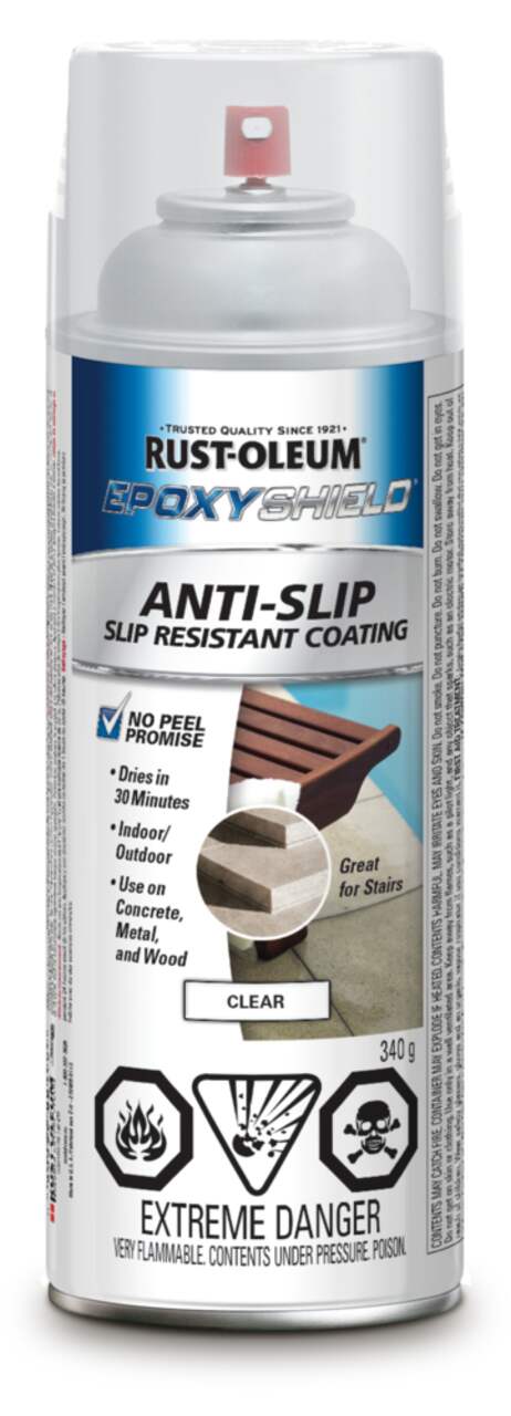 Rust-Oleum® EpoxyShield Anti-Slip, Slip-Resistant Aerosol Spray Coating,  Clear, 340-g