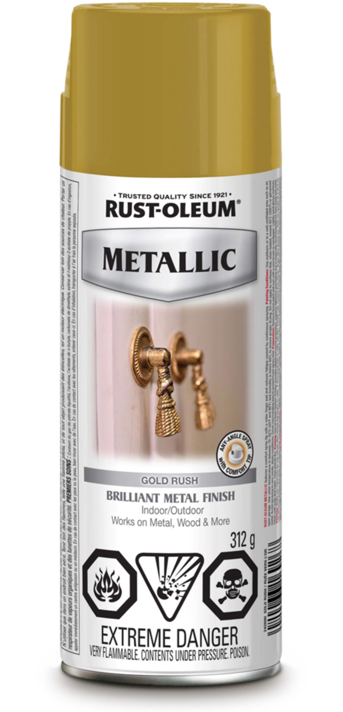 RustOleum® Indoor/Outdoor Metallic Finish Spray Paint, Weather