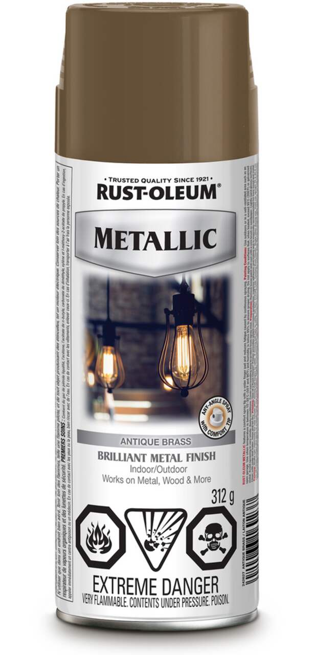 Rust-Oleum® Indoor/Outdoor Metallic Finish Spray Paint, Weather-Resistant,  312-g