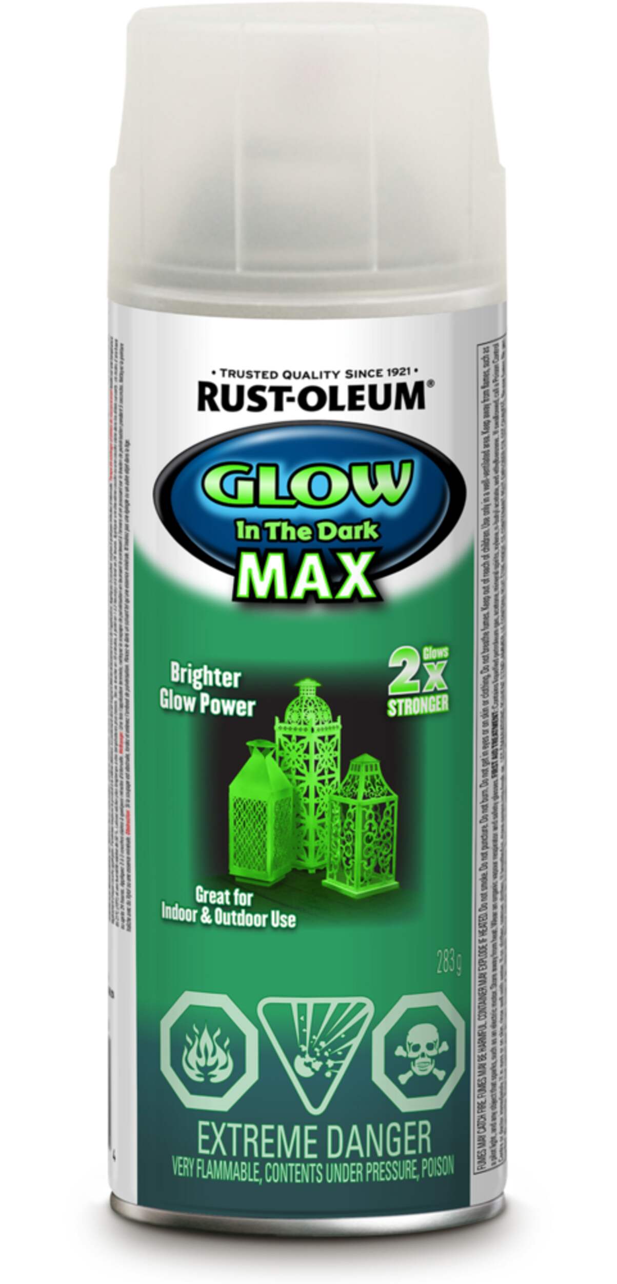 Rust-Oleum® Specialty Glow In The Dark Max Interior/Exterior Aerosol Spray Paint, 283-g Front_Flat