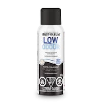 Rust-Oleum Low Odour Water-Based Paint Spray Aerosol, Matte, Blackout, 312-g Front_Flat