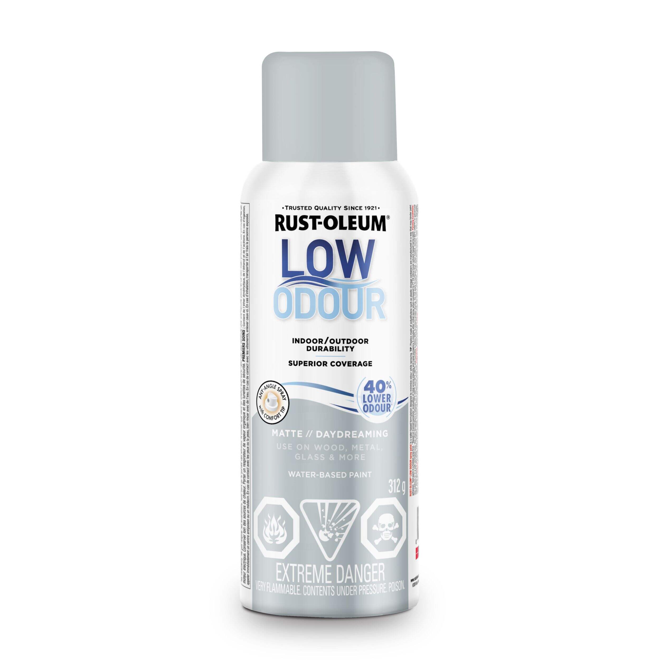 Rust-Oleum Low Odour Water-Based Paint Spray Aerosol, Matte, Daydreaming, 312-g Front_Flat