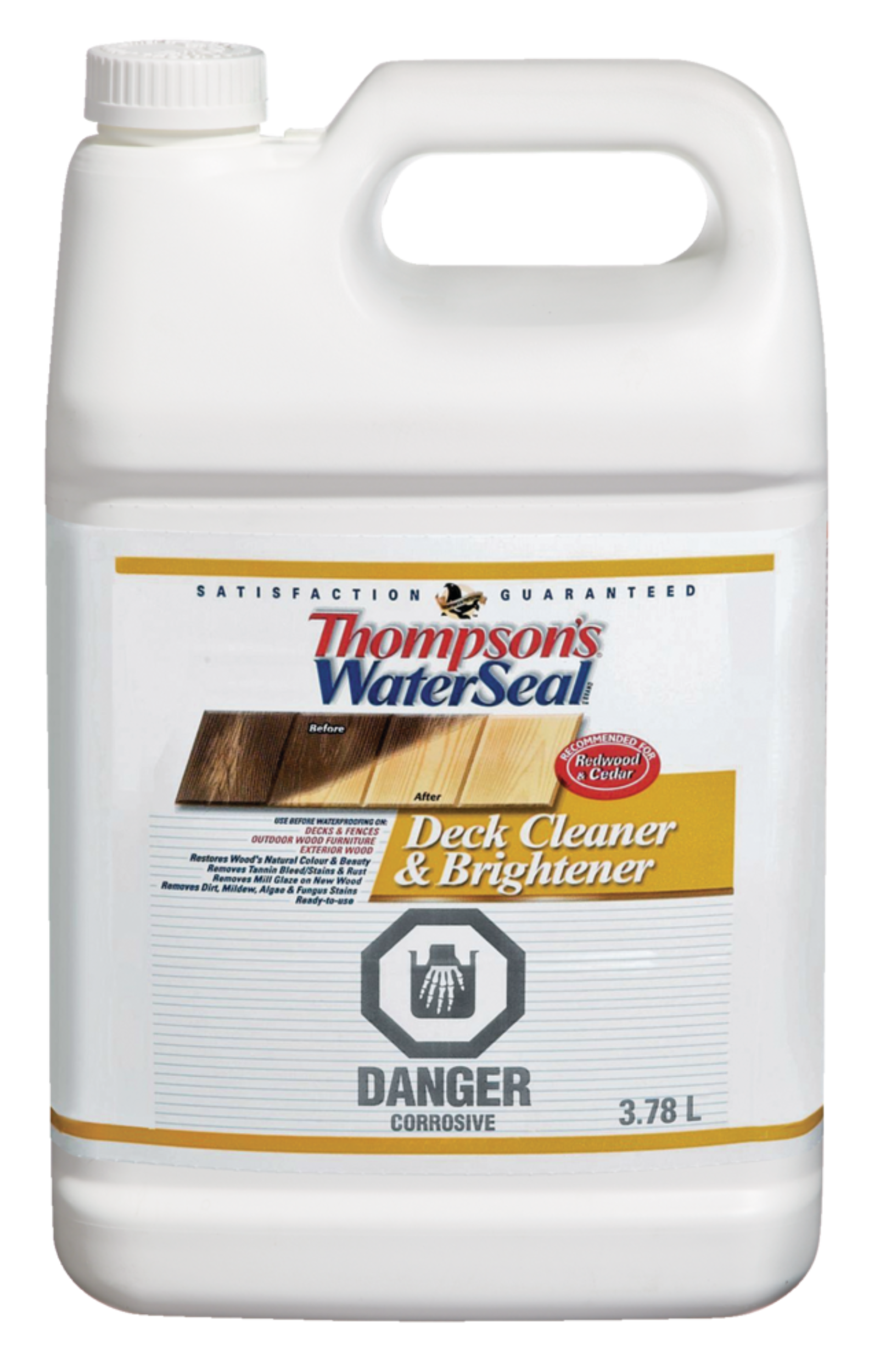 Thompson's® WaterSeal® Wood Deck Cleaner & Brightener, 3.78-L/1-Gallon Front_Flat