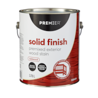 Premier Premixed Exterior Wood Stain, Solid, Redwood, 3.78-L/1-Gallon