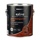 Premier Extra Premixed Exterior Wood Stain, Semi-Transparent, Redwood, 3.78-L/1-Gallon Front_Elevated
