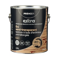 Premier Extra Premixed Exterior Wood Stain, Semi-Transparent, Walnut, 3.78-L Front_Elevated