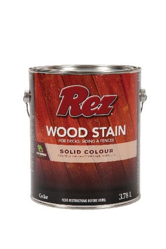 REZ Durable Water-Based Wood Stain For Decks, Siding & Fences, Solid ...