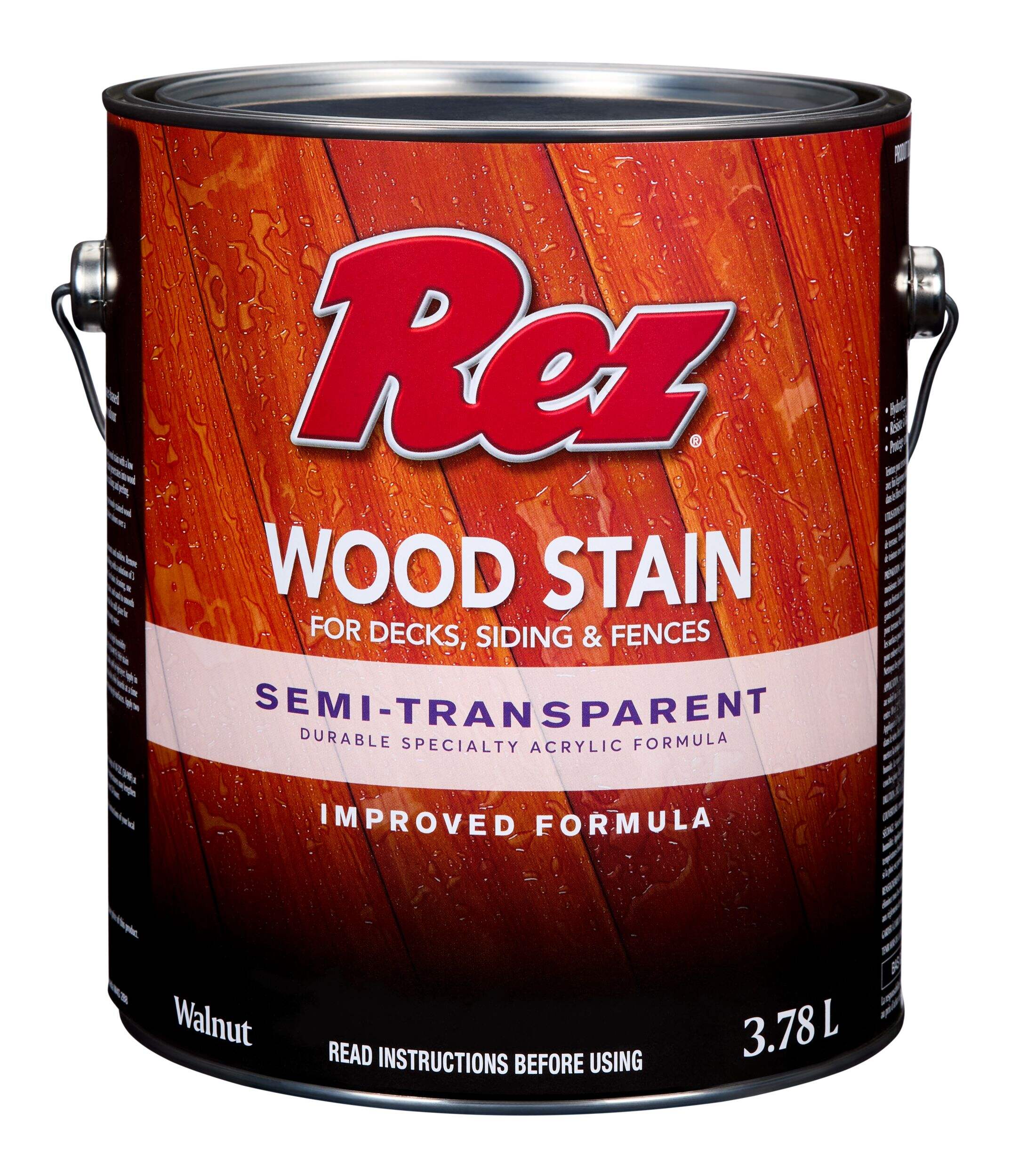 REZ Semi-Transparent Stain, Walnut, 3.78-L Front_Elevated