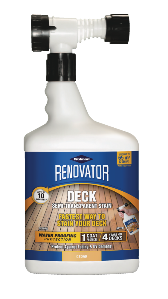 Wolman Renovator Exterior Wood Deck Stain Sprayer, SemiTransparent, 1.