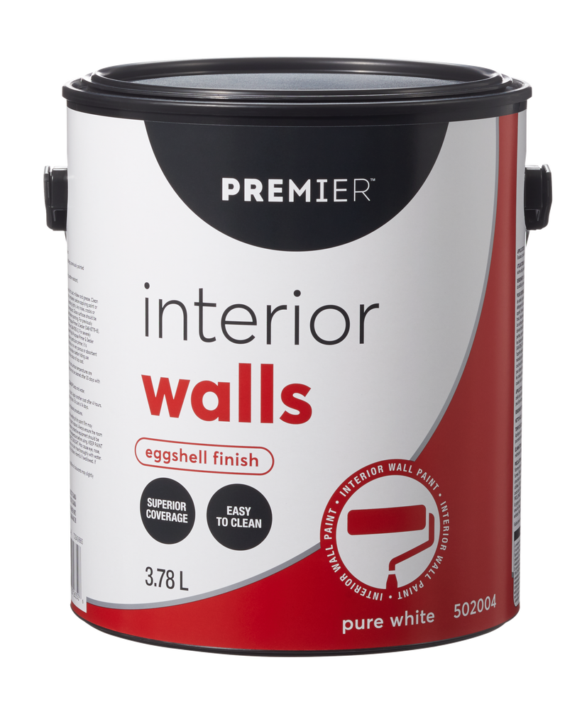 Premier Interior Walls Paint, Superior Coverage, Eggshell, 1Gal